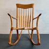 Artisan-Made Spindle Back Rocking Chair In The Style Of Sam Maloof