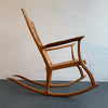 Artisan-Made Spindle Back Rocking Chair In The Style Of Sam Maloof