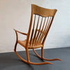 Artisan-Made Spindle Back Rocking Chair In The Style Of Sam Maloof