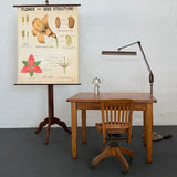 Early 20th Century Industrial Oak Library Desk