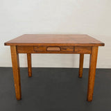 Early 20th Century Industrial Oak Library Desk