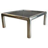 Polished Aluminum "Tubo" Coffee Table By John Mascheroni For Vecta