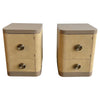 Art Deco Leather Faux Shagreen Night Stands By Gilbert Rohde