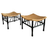 Cowhide Upholstered Egyptian Thebes Stools For Liberty & Co.