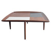 John Keal For Brown-Saltman Square Walnut And Laminate Checkered Coffee Table