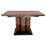 Art Deco Mahogany Flip-Top Console Dining Table