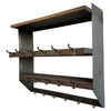 Industrial Brushed Steel Gymnasium Wall Mount Shelf Unit Coat Rack