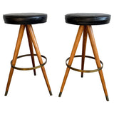 Pair Of Mid-Century Modern Bar Stools