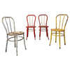 Set Of Four Industrial Painted Steel Café Dining Chairs