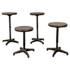 Industrial Adjustable Brushed Steel Swivel Pedestal Stools