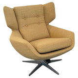 Scandinavian Modern Wingback Egg Swivel Lounge Chair