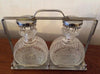 Acid Etched Crystal Liquor Decanter Set