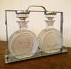 Acid Etched Crystal Liquor Decanter Set