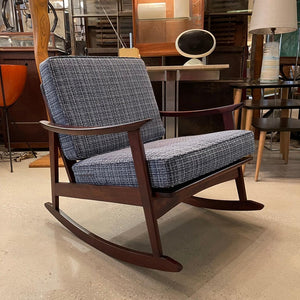 Danish Modern Teak Rocking Lounge Chair