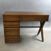 Mid-Century Modern Mahogany X-Base Pedestal Desk