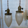 Industrial Etched Glass Teardrop Pendant Lights