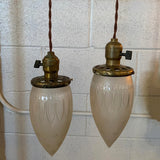 Industrial Etched Glass Teardrop Pendant Lights