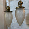 Industrial Etched Glass Teardrop Pendant Lights