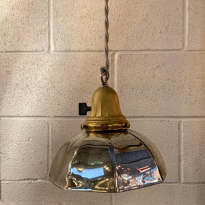 Industrial Silver Mercury Glass Pendant Light