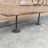 Walnut and Cast Iron Console