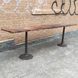 Walnut and Cast Iron Console