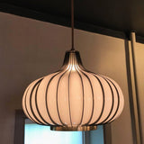 Milk Glass Onion Swag Pendant Light