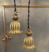 Petite Hollywood Regency Brass Tassle Fitter Pendants