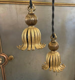 Petite Hollywood Regency Brass Tassle Fitter Pendants