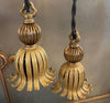 Petite Hollywood Regency Brass Tassle Fitter Pendants