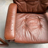 Pair Of Leather And Walnut Armchairs By Göte Möbel Sweden