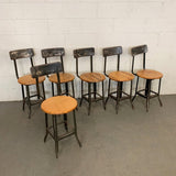 Industrial Oak Shop Chairs