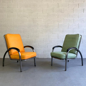 Art Deco Steel Armchairs By Norman Bel Geddes For Simmons Company Furniture