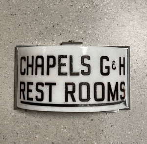 Art Deco Chapel Sign Wall Sconce Light