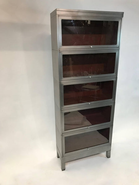 Vintage Brushed Steel Barrister Book Case – cityFoundry