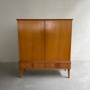 Midcentury Biedermeier Style Satinwood Armoire