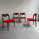 Danish Modern Rosewood Dining Chairs By Niels Moller