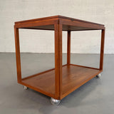 Danish Modern Extension Serving Table Cart