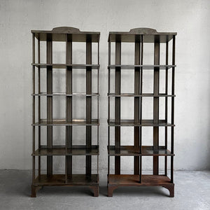 Custom Industrial Artisan Made Steel Étagère Shelving Unit