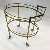 Two-Tiered Brass Bar Cart