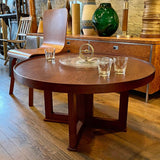 Midcentury Round Walnut Coffee Table