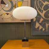 Modernist Chrome Mushroom Table Lamp By Sonneman