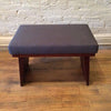 Upholstered Mahogany Ottoman