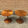 Walnut Pedestal Side Tables by Kipp Stewart for Drexel Declaration