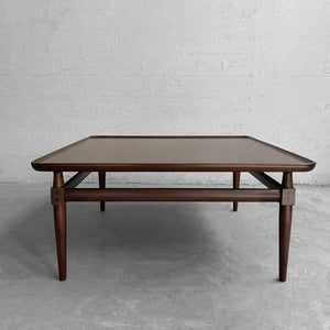 Midcentury Upturned Square Maple Coffee Table