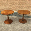 Walnut Pedestal Side Tables by Kipp Stewart for Drexel Declaration