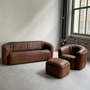 Rustic Buffalo Hide Sofa Seating Set