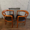 Pair of Danish Modern Teak Barrel Chairs