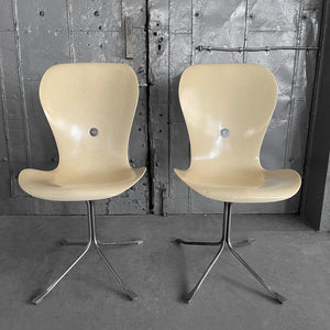 Mid Century Modern Fiberglass Ion Chairs By Gideon Kramer