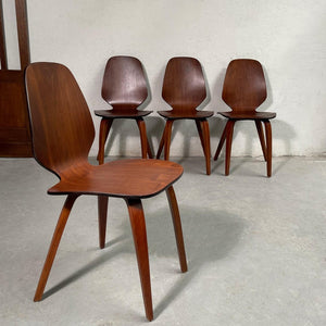 Bentwood Dining Side Chairs By George Mulhauser For Plycraft