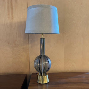 Mid Century Modern Striped Glass Table Lamp